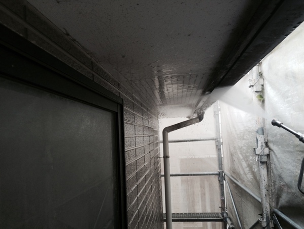 豊田市 Ｎ様邸 戸建 外壁塗装 多彩模様コース高圧洗浄
