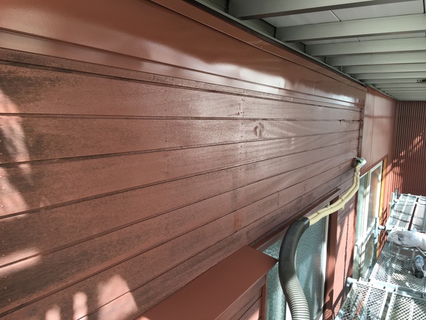 名古屋市　O様邸　戸建　屋根・外壁塗装シリコンコース外壁中塗り完了