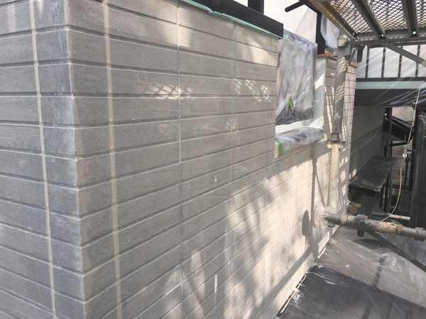 名古屋市　O様邸　戸建　屋根・外壁塗装ダブルトーン外壁下塗り完了1