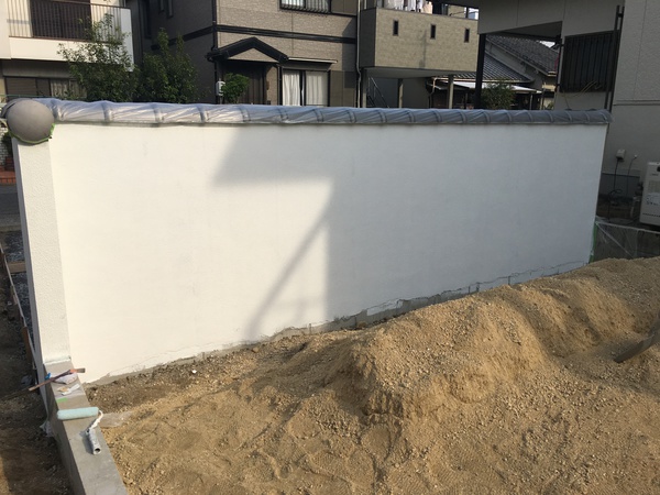 豊田市　H様邸　戸建　外構塗装シリコンコースフィラー完了2
