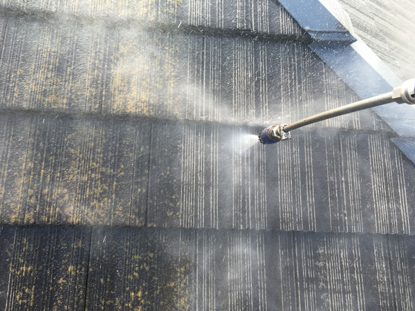 知立市　A様邸　外壁・屋根フッソコース　屋根塗装　高圧洗浄150キロ