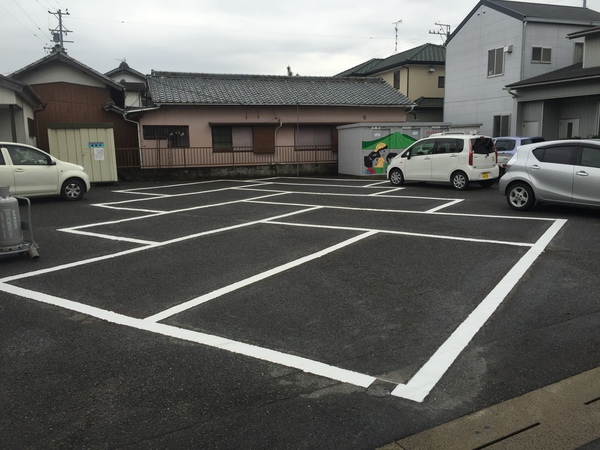 豊田市　花園自治区　白線焼付け塗装　施工完了2