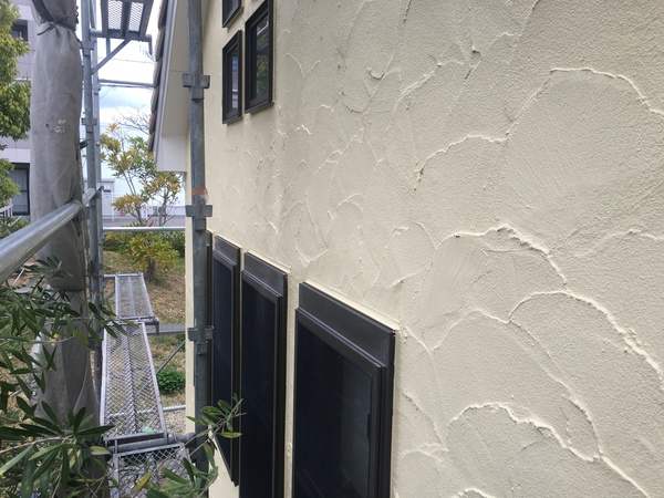 岡崎市 JAJA様邸 外壁塗装 ｼﾘｺﾝｺｰｽ　外壁塗装　上塗り施工完了