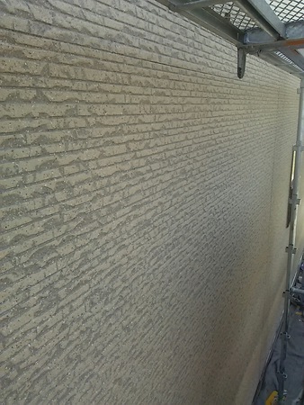 安城市　S様邸　屋根外壁塗装　ﾌｯｿ多模様ｺｰｽ　外壁塗装　上塗り完了