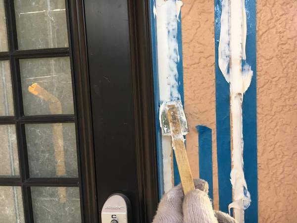 岡崎市　T様邸　外壁ムキコース　外壁塗装　ｼｰﾘﾝｸﾞ工事　打設中