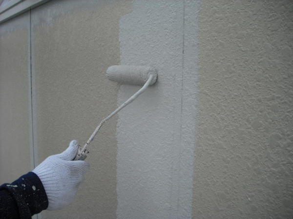 西尾市　　Ｊアパート　Ｃ棟　外壁塗装　屋根塗装　シリコンコース外壁中塗り