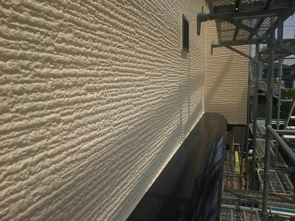 稲沢市　Ｓ様邸　戸建　外壁塗装　シリコンコース上塗り完了