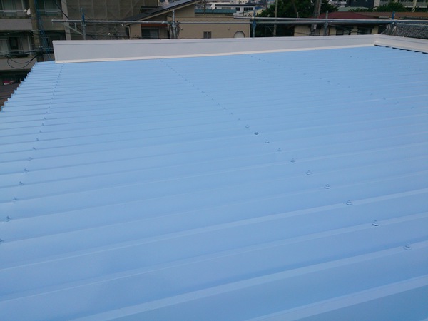 豊田市　M様邸　戸建　屋根・外壁ｼﾘｺﾝｺｰｽ屋根上塗り完了