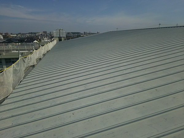 名古屋市　鎌倉台中学校　屋根塗装　シリコンコース施工前2