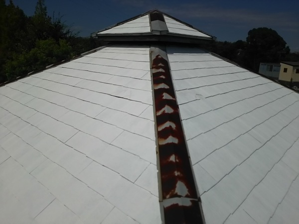 名古屋市 ヴェリーフラワー 店舗 屋根・外壁塗装 シリコンコース屋根シーラ完了1