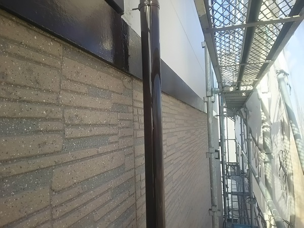 碧南市　Kアパート　外壁塗装　多彩模様コース施工完了