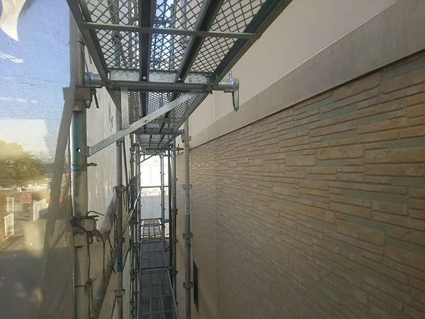 碧南市　KアパートB　外壁塗装　多彩模様コース　外壁塗装　施工前2