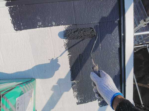岡崎市 Ｈ様邸 屋根・外壁塗装 RSﾀﾞｲﾔﾓﾝﾄﾞｺｰｽ屋根中塗り中