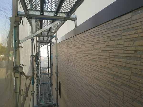 碧南市　KアパートB　外壁塗装　多彩模様コース　外壁塗装　完了