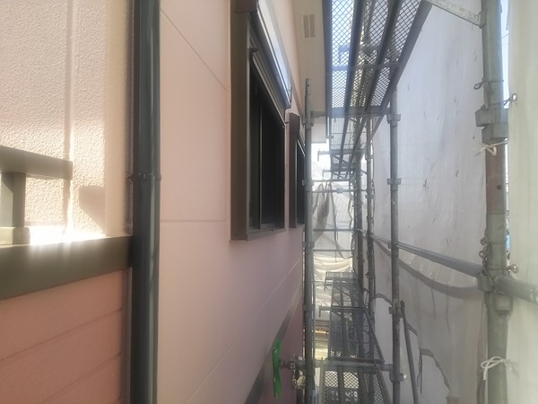 岡崎市　Ｏ様邸　屋根外壁塗装　ﾌｯｿｺｰｽ　外壁塗装　上塗り完了