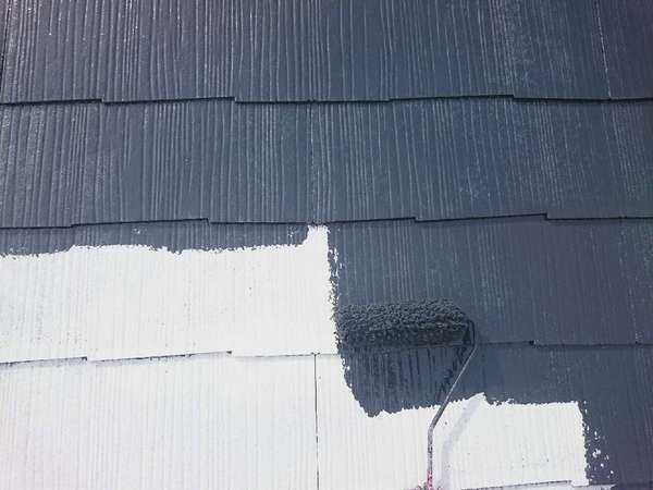 愛知郡  Y様邸  屋根・外壁塗装RSｺﾞｰﾙﾄﾞSi・ RSｺﾞｰﾙﾄﾞﾀﾞｲﾔﾓﾝﾄﾞｺｰｽ　屋根中塗り中