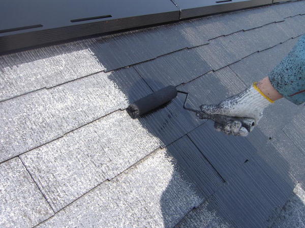 西尾市　Ｊアパート　Ｄ棟　外壁塗装　屋根塗装　シリコンコース中塗り屋根