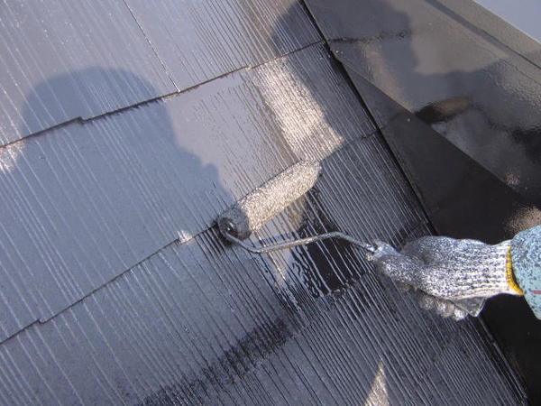 刈谷市　Jアパート　B棟　外壁塗装　屋根塗装　シリコンコース上塗りヤネ塗装