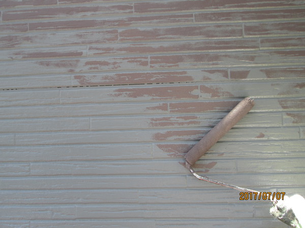 名古屋市 K様邸 屋根・外壁RSダイヤモンド・フッソコース中塗り完了