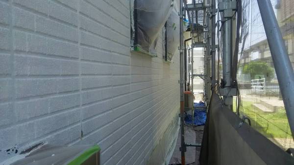 高浜市 Ａ様邸 外壁塗装 RSﾀﾞｲﾔﾓﾝﾄﾞｺｰｽ　下塗り完了2