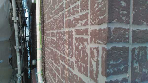 知立市 K様邸 外壁RSダイヤモンド・フッソコース中塗り完了
