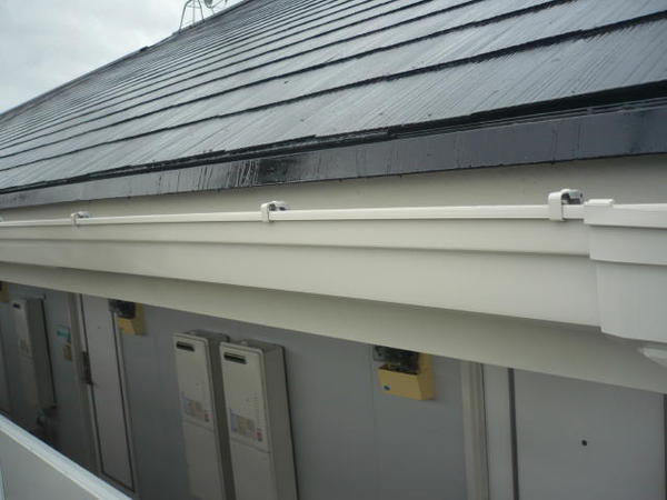 西尾市 Ｊアパート H棟 外壁塗装 屋根塗装 シリコンコース付帯塗装完了
