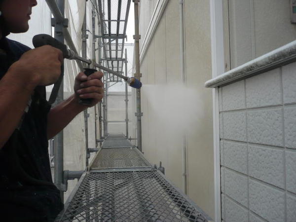 西尾市 Ｊアパート I棟 外壁塗装 屋根塗装 シリコンコース高圧洗浄外壁150キロ