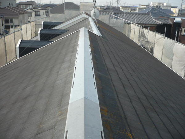 西尾市 Ｊアパート K棟 外壁塗装 屋根塗装 シリコンコース施工前屋根