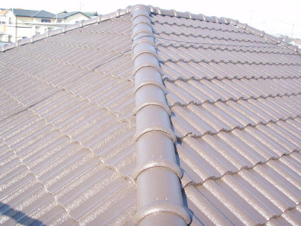 豊田市　K様邸　戸建　外壁塗装　屋根塗装　シリコンコース屋根中塗り完了