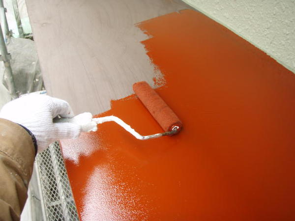 豊明市　Ｉ様邸　戸建　外壁塗装　フッソコース錆止め塗装中