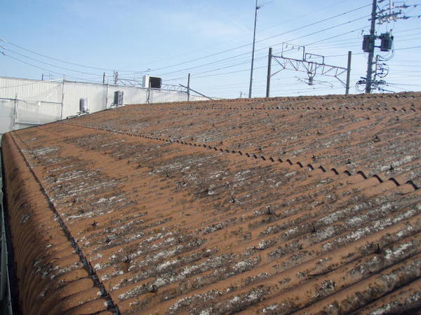 岡崎市　Ｋ社様　外壁塗装　屋根塗装　シリコンコース屋根施工前1