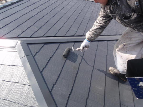 高浜市　M様邸　戸建　外壁塗装　屋根塗装　シリコンコース上塗り完了