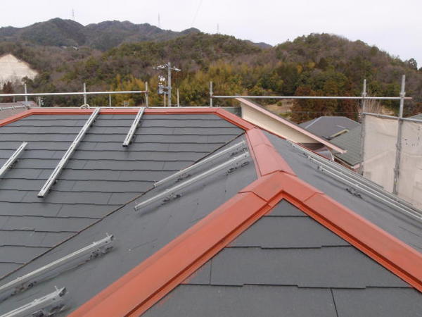 豊田市　O様邸　戸建　屋根塗装　外壁塗装　遮熱断熱コース屋根下塗り完了