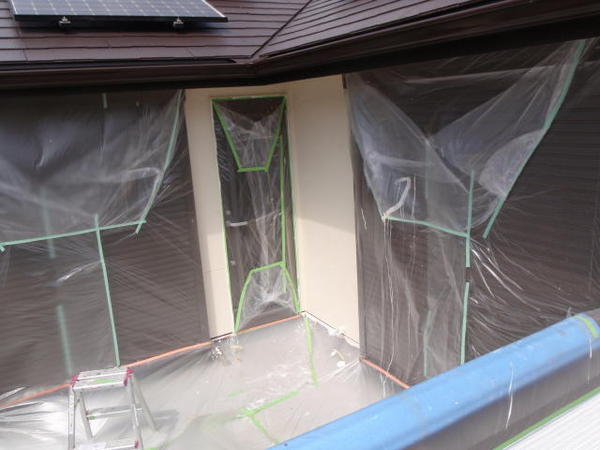 豊田市　O様邸　戸建　屋根塗装　外壁塗装　遮熱断熱コース中塗り完了1