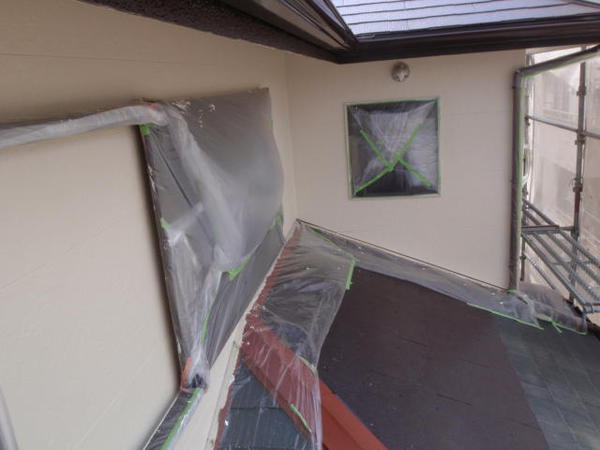 豊田市　O様邸　戸建　屋根塗装　外壁塗装　遮熱断熱コース中塗り完了2外壁