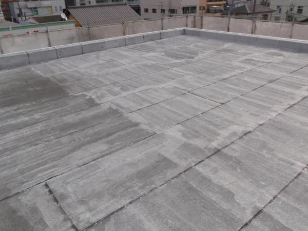 安城市　Ｍ事務所　外壁塗装　屋根防水ﾄｯﾌﾟｺｰﾄ　無機コース施工前１屋根