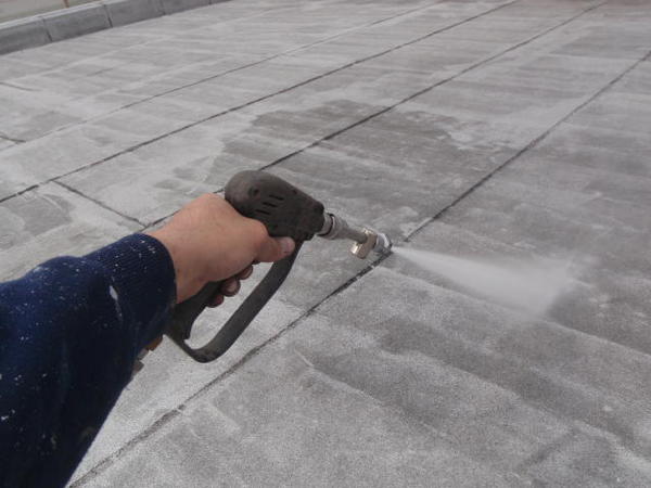 安城市　Ｍ事務所　外壁塗装　屋根防水ﾄｯﾌﾟｺｰﾄ　無機コース高圧洗浄ヤネ