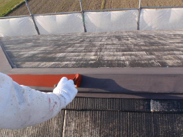 安城市 M様邸 外壁塗装 屋根塗装 無機コース錆止め塗装完了