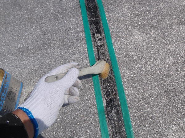 安城市　Ｍ事務所　外壁塗装　屋根防水ﾄｯﾌﾟｺｰﾄ　無機コース防水ﾄｯﾌﾟシーラー