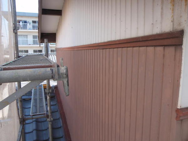 岡崎市 Ｈ様邸　戸建　 外壁塗装 トタン シリコンコース施工前