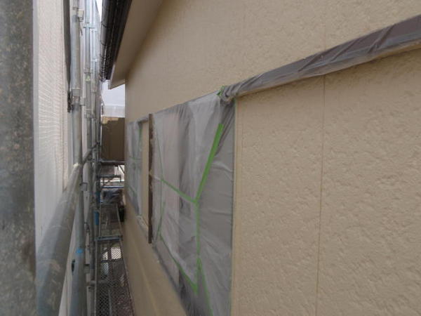 西尾市　Ｎ様邸　戸建　外壁塗装　シリコンコース中塗り完了