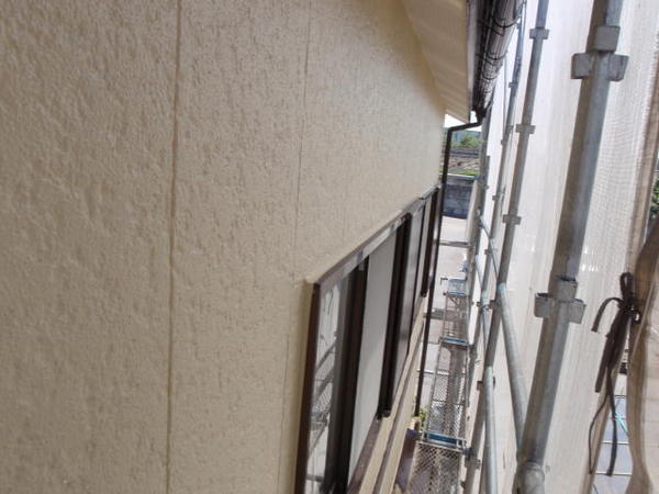 西尾市　Ｎ様邸　戸建　外壁塗装　シリコンコース上塗り完了2