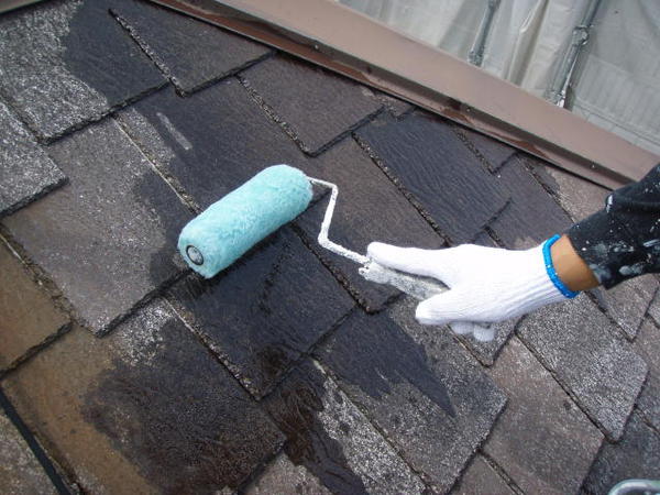 安城市　Ｉ様邸　戸建　外壁塗装　シリコンコース下塗り屋根