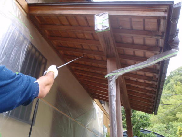 豊田市　Ｍ様邸　戸建　外壁塗装　木部塗装　ランバーガード薬品洗浄