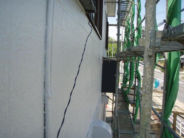 豊田市　Mサロン　戸建　外壁塗装　シリコンコース上塗り完了1