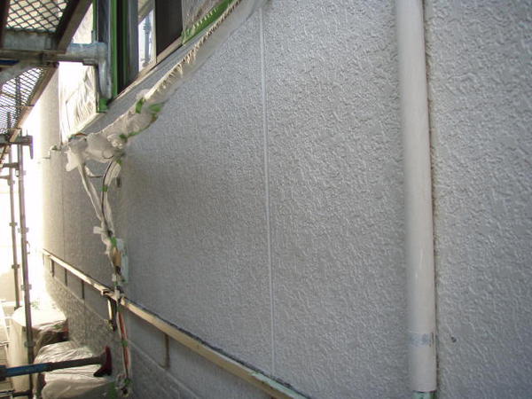 岡崎市　Y様邸　戸建　屋根塗装　外壁塗装　ｼﾘｺﾝｺｰｽ外壁塗装下塗り完了2