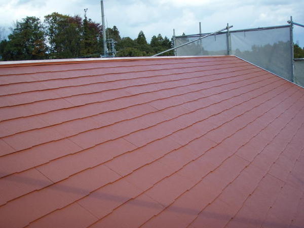 豊田市 J様邸 外壁塗装 屋根塗装 遮熱断熱コース中塗り完了