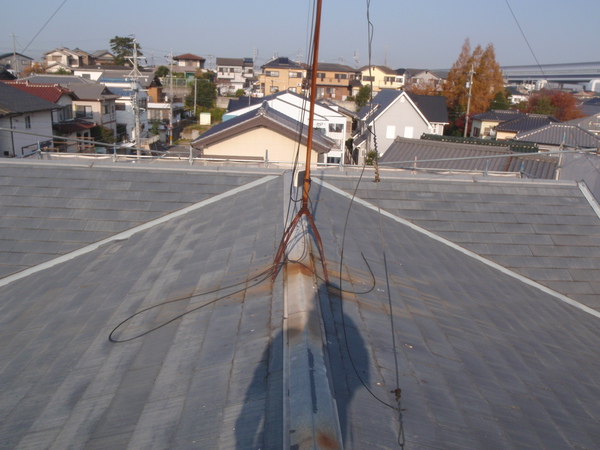 名古屋市 Ａ様邸 戸建 外壁塗装 屋根塗装 無機・フッソコース屋根施工前
