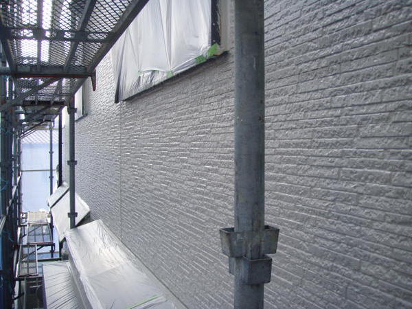 刈谷市　Ｈ様邸　戸建　外壁塗装　シリコンコース中塗り完了